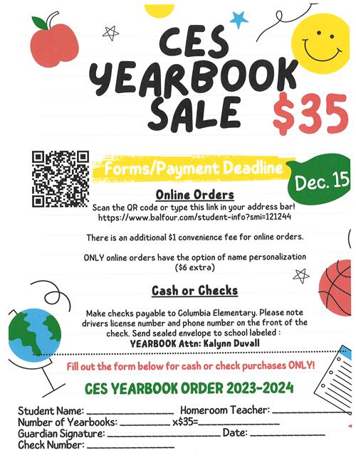 CES Yearbook Sale