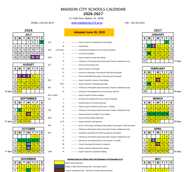  Calendar