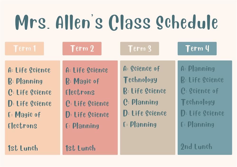 Schedule Schedule