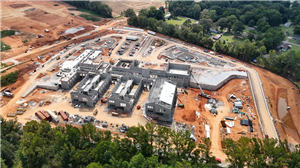 aerial photo of construction of Russell Branch Elementary  school in Madison, Ala.