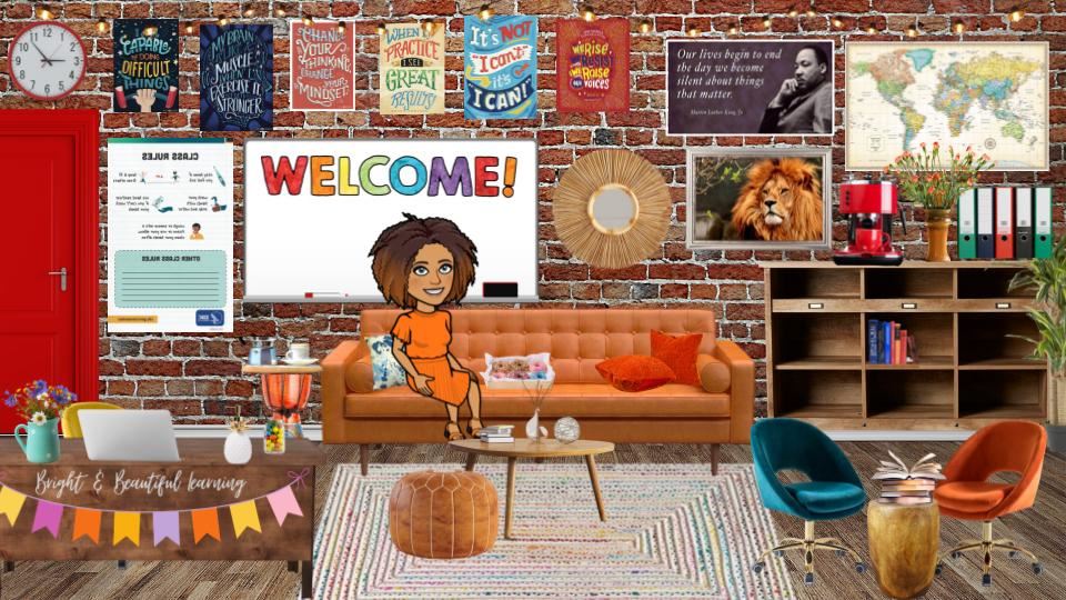 Welcome to Ms. Marshall's virtual classroom. This image features a Bitmoji of the teacher in a classroom setting. Welcome to Ms. Marshall's virtual classroom. This image features a Bitmoji of the teacher in a classroom setting.