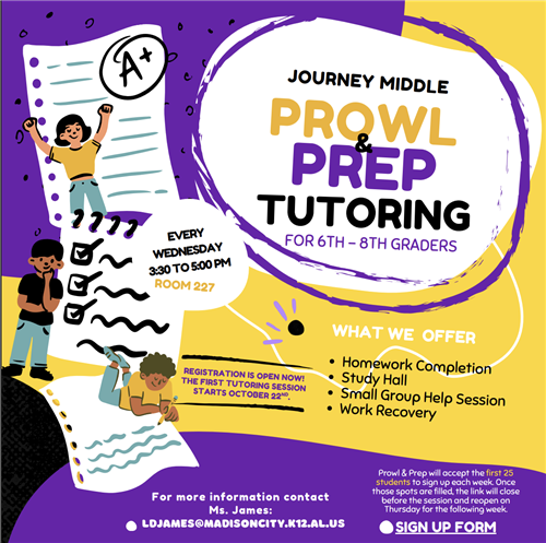 prowl and prep tutoring flyer