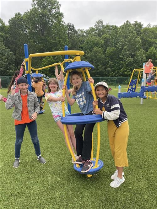 kids on playground device