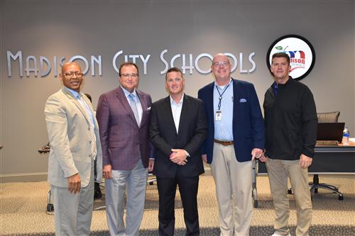 Bradley Kimbrough with James Clemens principal and athletic director