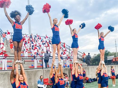 cheerleaders on the sideline