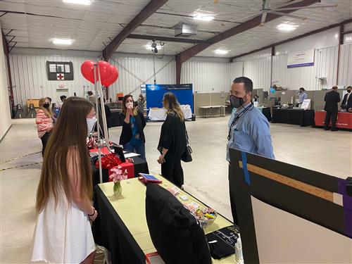 wide angle of the trade show floor