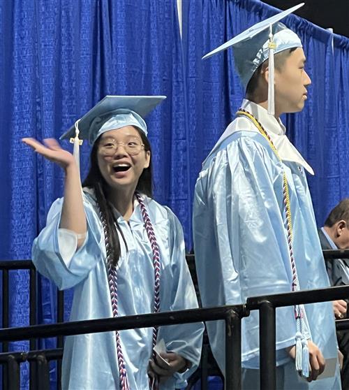 jc student waving