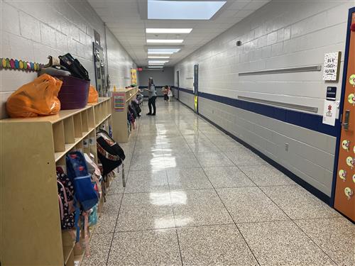 view looking down hallway of the new PreK Center