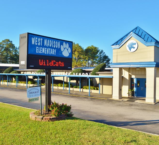  outside building pic of West Madison Elementary