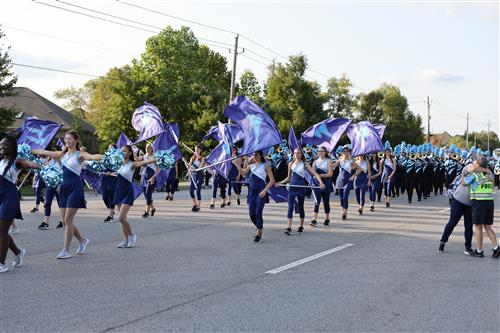 flag corps marching