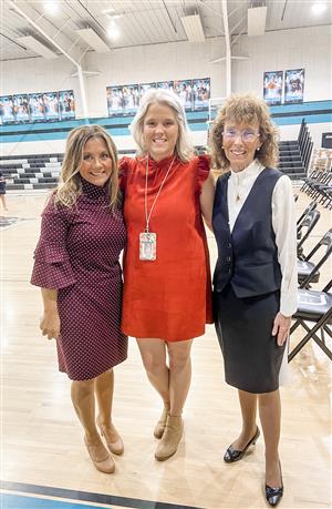 Kelsey Cooper with Board member Alice Lessman and Milken VP Jane Foley