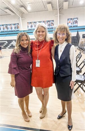 Kelsey Cooper with Board member Alice Lessman and Milken VP Jane Foley