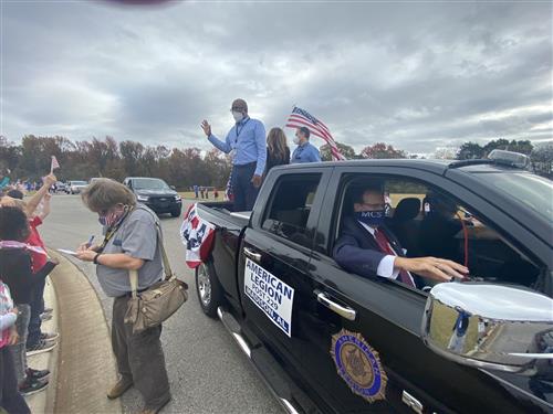 Dr Nichols and BOE in truck 