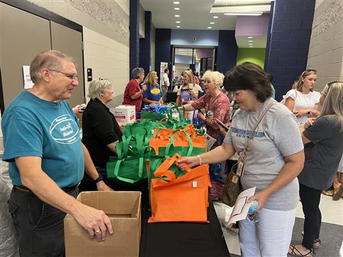 vendors outside the auditorium