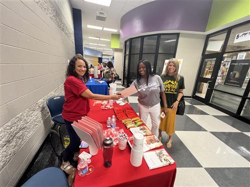 vendors outside auditorium